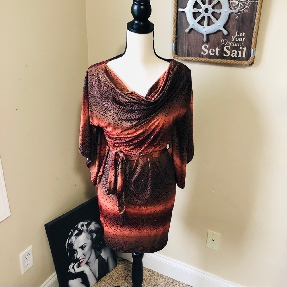 Sparks Midi Batwing Sleeve Dress